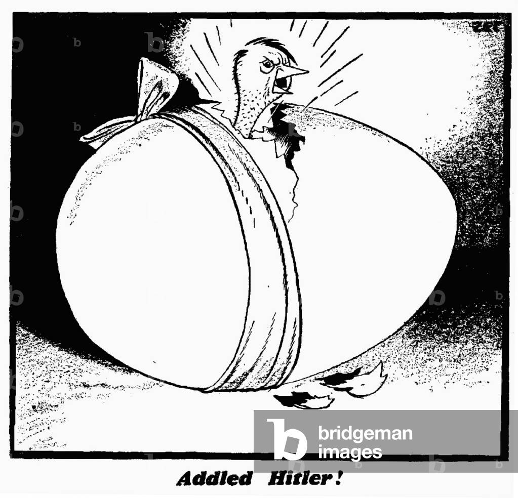 Addled Hitler, 23rd March 1940 (b/w illustration)