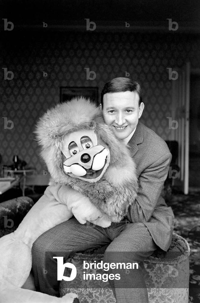 Terry Hall with Lenny the lion seen here at home. 1960