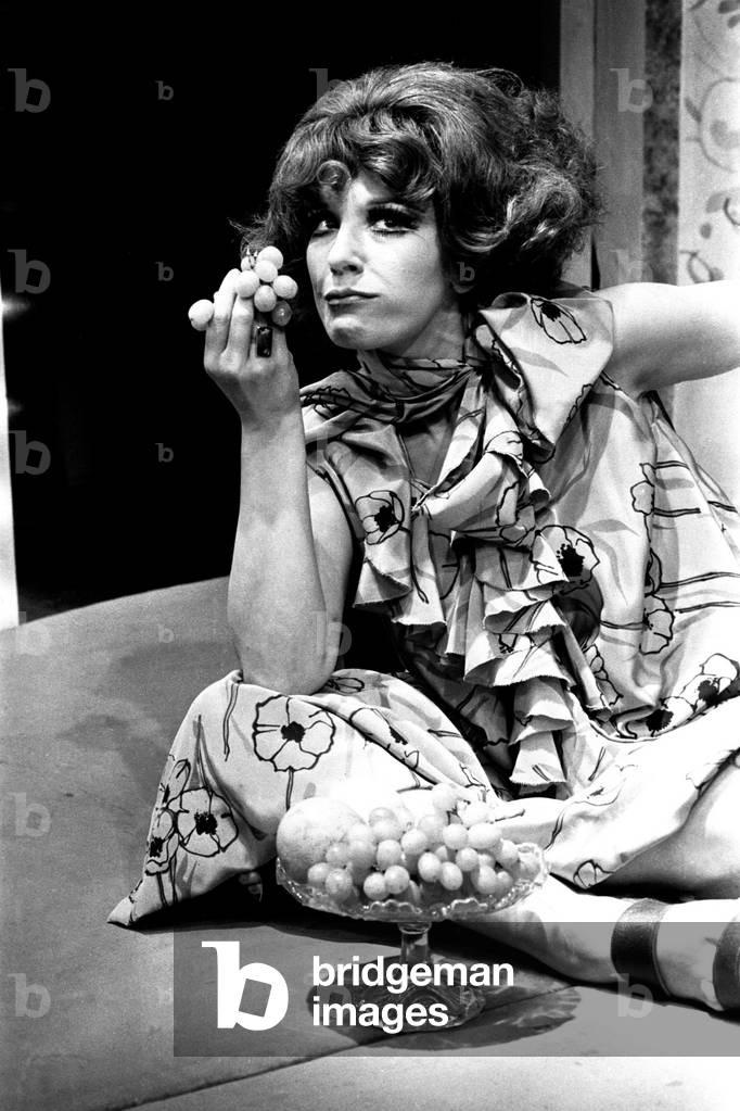 Fenella Fielding takes the title role in the play Colette by the Oxford Playhouse Company at the Sunderland Empire, 9th November 1971 (b/w photo)