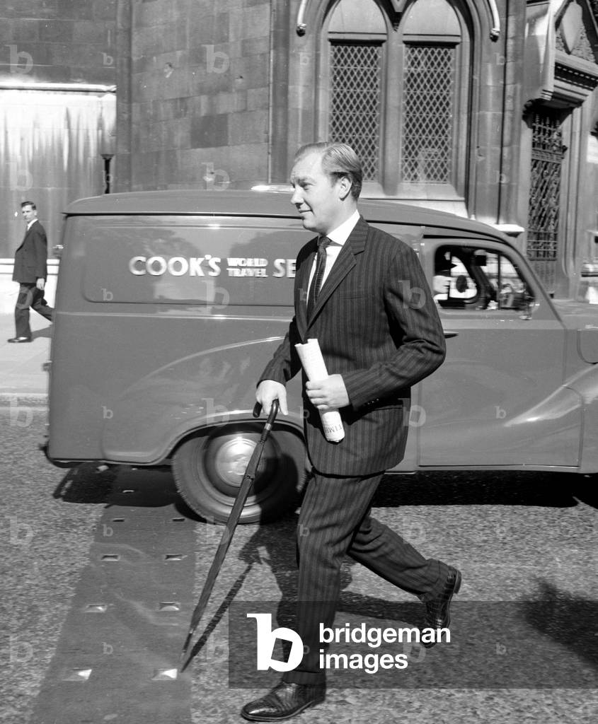 Mr John Aspinall, the millionaire gambler, leaves court after the adjourned hearing of an injunction brought against him by Mr H.Mount.
21st September 1960