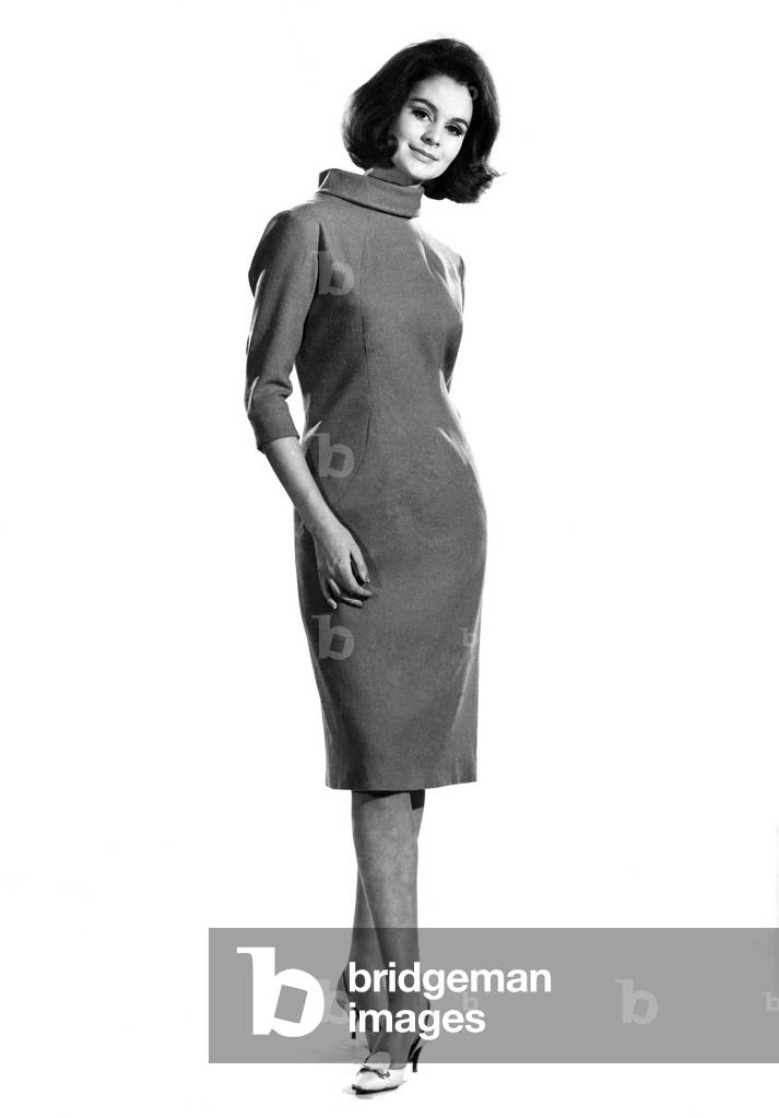 Reveille Fashions 1963: Christina Gregg, March 1963 (b/w photo)