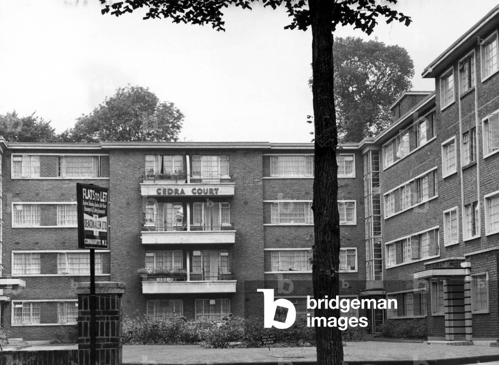 Kray brothers case, Club investigations. Cedra Court, Caszenove Road, N16, 22nd July 1964 (b/w photo)