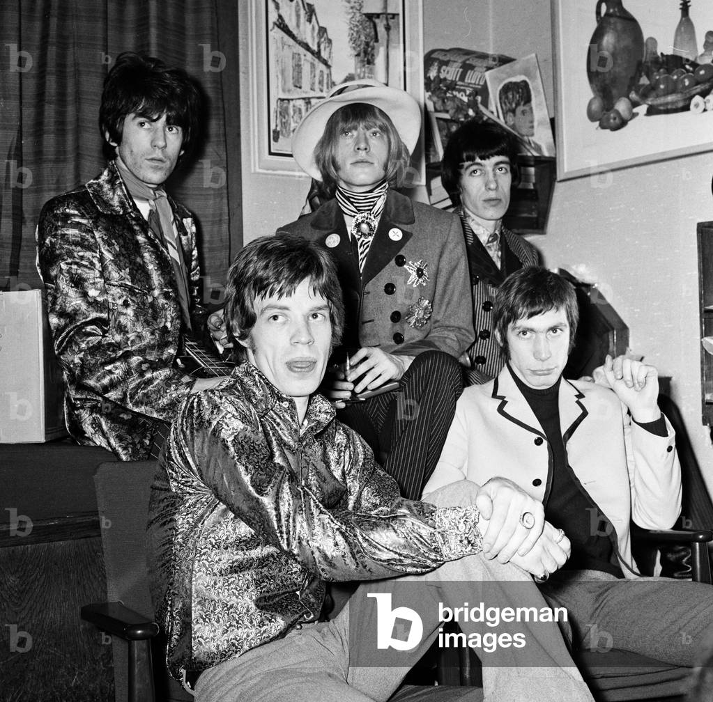 Rolling Stones seen here in rehearsals at the London Palladium 22th January 1967 (b/w photo)