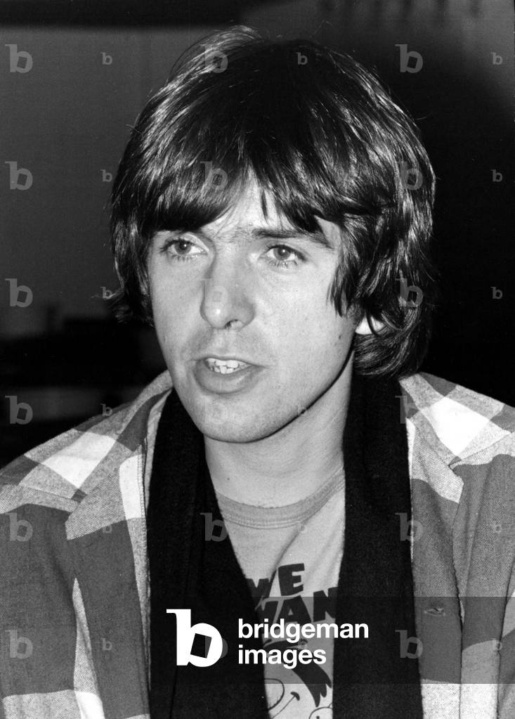Peter Gabriel the rock star and former lead singer of Genesis, during his European solo tour, september 1977 (b/w photo)