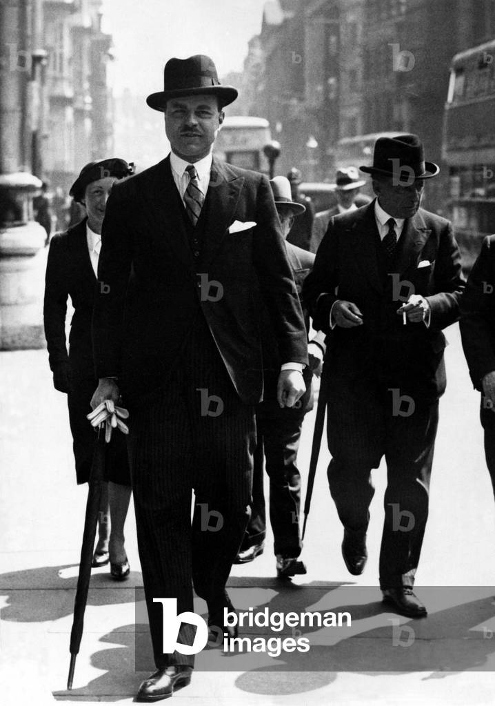 King Edward VIII - Abdicated 10 December 1936 then became the Duke of Windsor Mr Ernest Simpson former husband of Wallis Simpson who married the Duke - unknown date (b/w photo)
