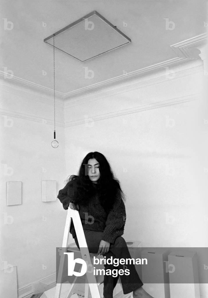 Japanese artist and singer Yoko Ono, 1967 (b/w photo)