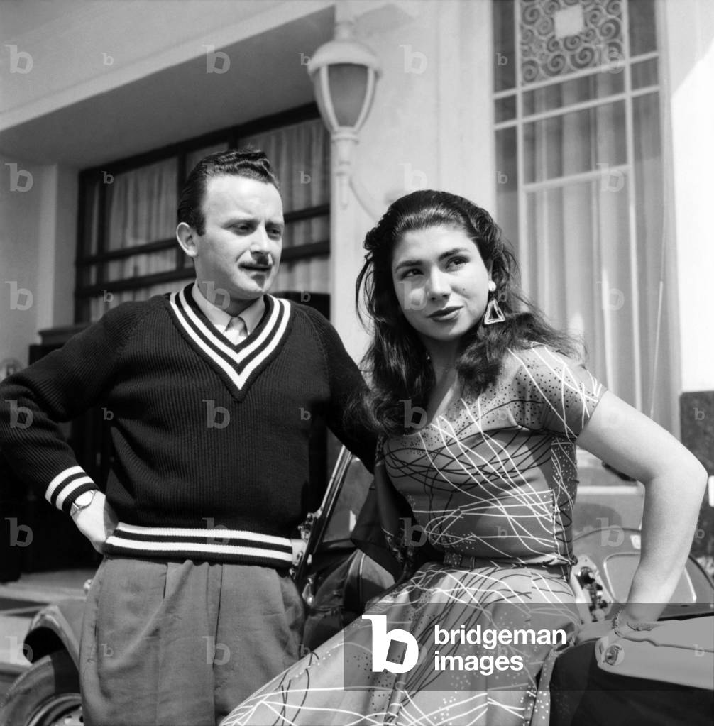 Brazilian film actress Vanja Orico, Cannes Film Festival, April 1953 (b/w photo)