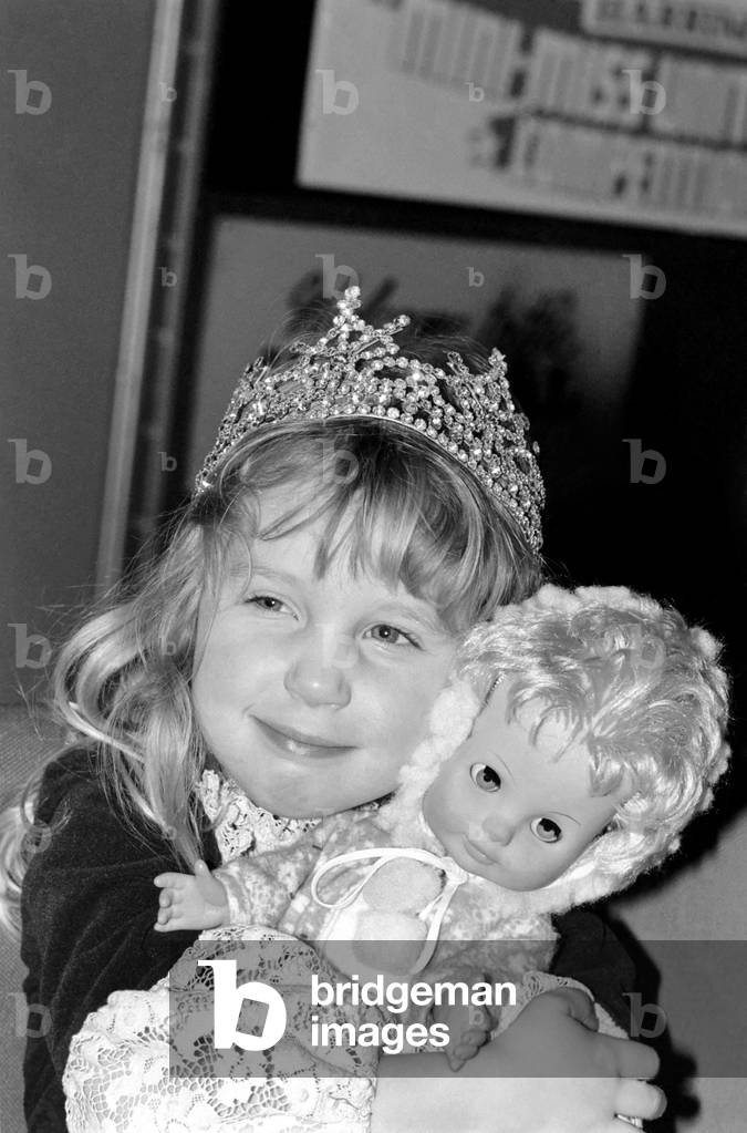Competitors in the Mini Miss UK beauty competition. January 1975