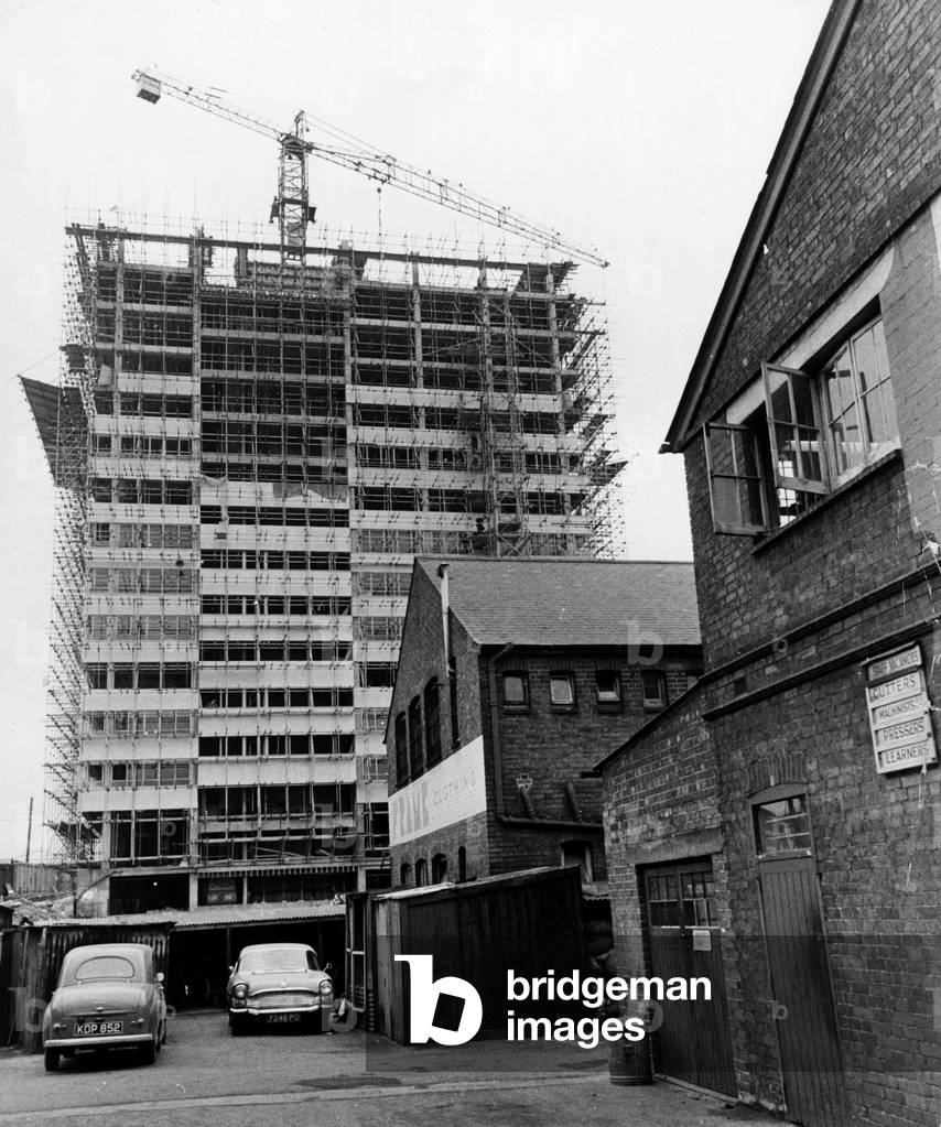 Western Tower, Station Hill, Reading, 2nd March 1966 (b/w photo)