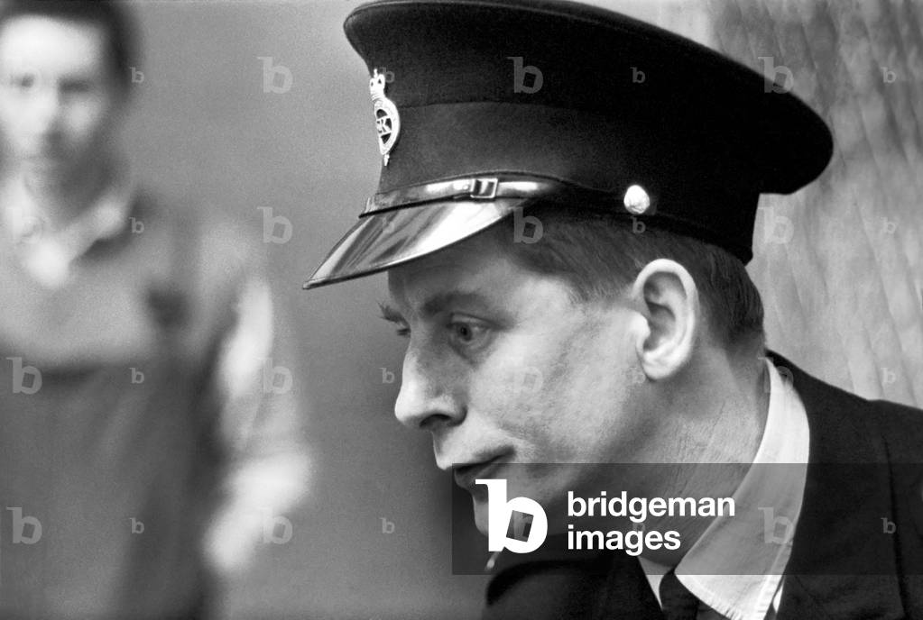 Crime Prisons: Prison Officer John Gaynor at work in Strangeways Jail, Manchester. November 1969