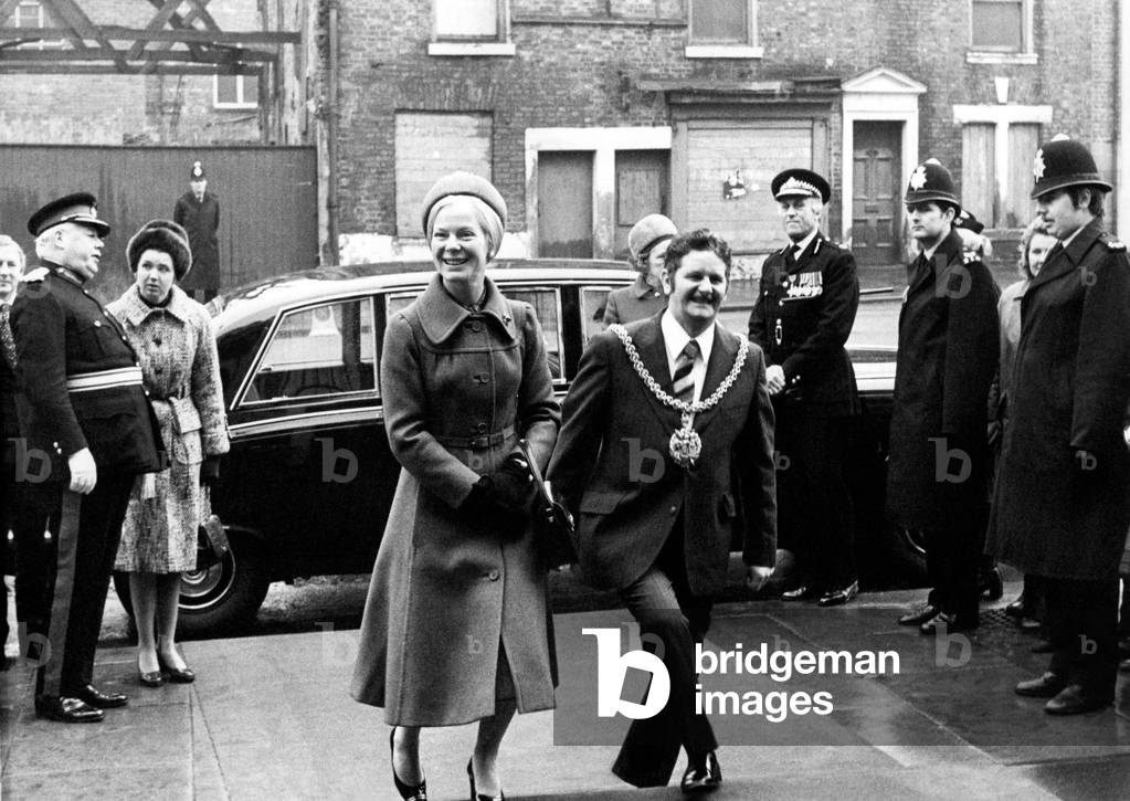 Prince Edward of Kent - The Duke and Duchess of Kent North East Royal Visits The Duchess of Kent at Carlisle Civic Centre 22 November 1974 (b/w photo)