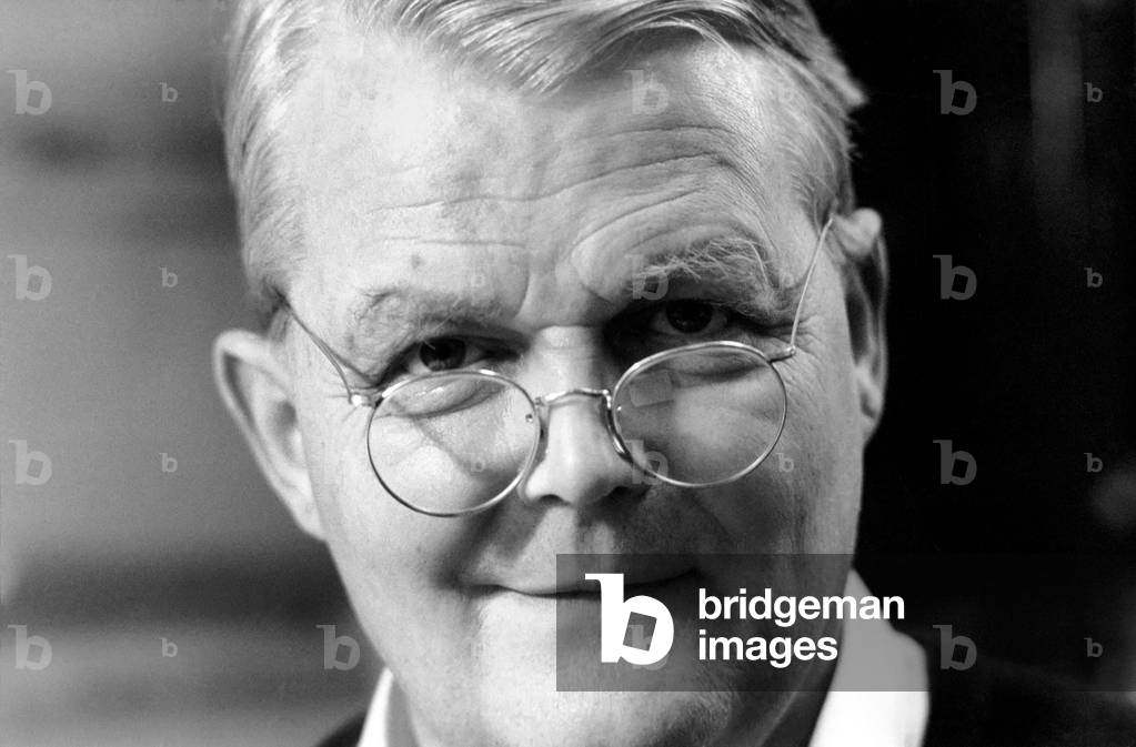 Bruce Kent President of the campaign for Nuclear disarmament. (London), March 1987 (b/w photo)