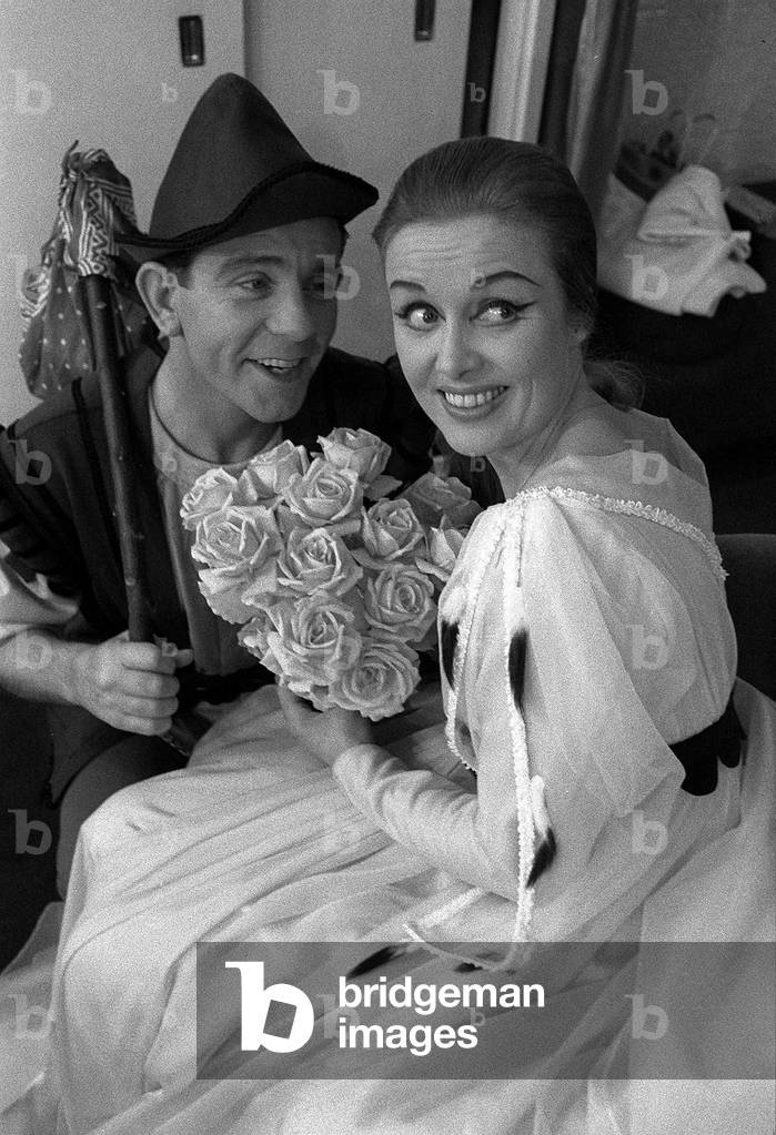 Norman Wisdom comedy actor in Dick Whittington December 1960
 with Yana - holding a bunch of flowers