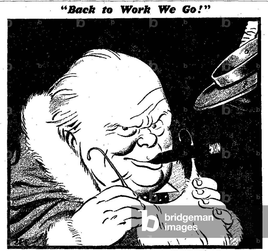 Back to work we go!, Daily Mirror, 27th December 1940 (b/w photo)