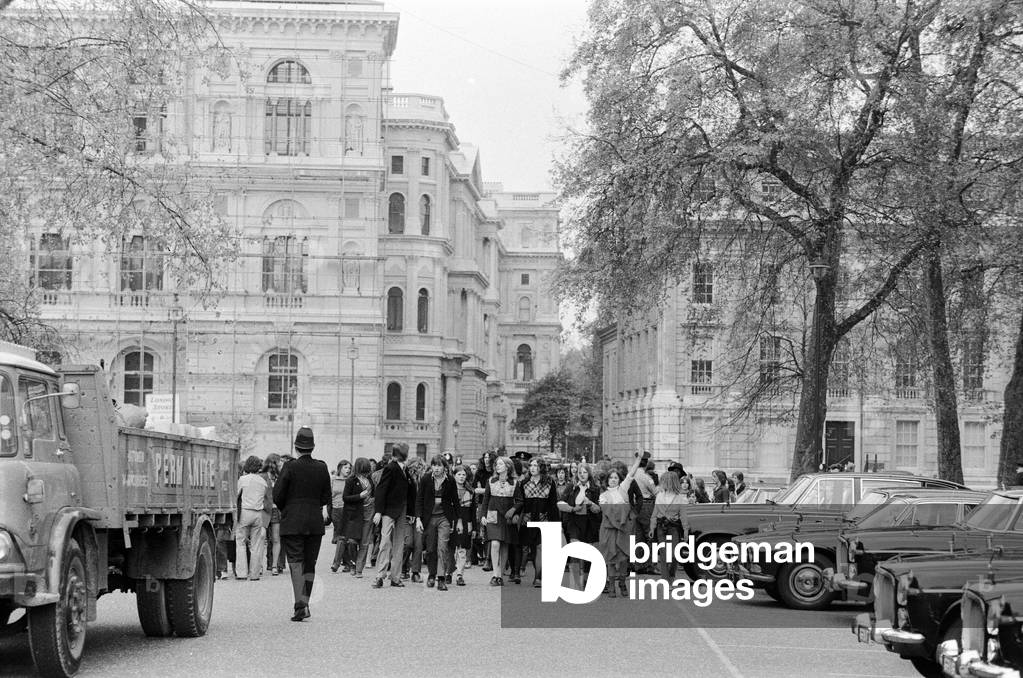 Students Demonstration in London, 17th May 1972 (b/w photo)