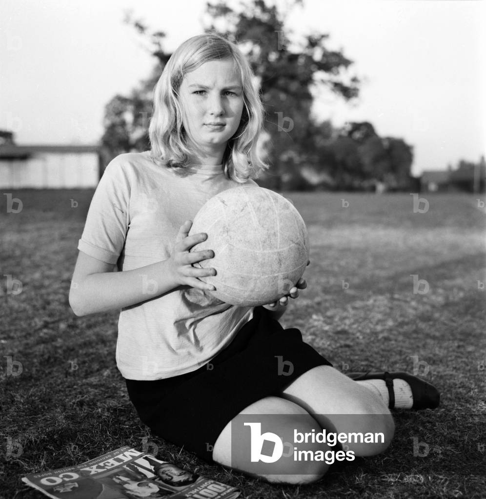Sport: Football: Girl Referee: Schoolgirl Shelagh Spendley. October 1969 (photo)