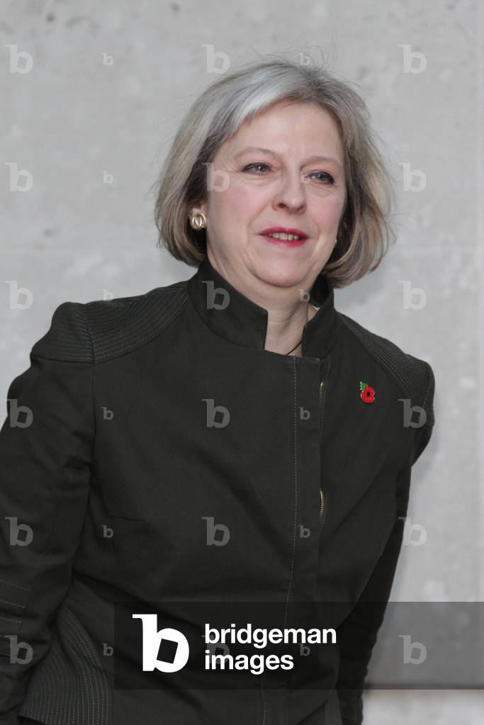 London, UK, 10 November 2014: Theresa May, Home Secretary seen leaving the BBC building in London, England, 2014 (photo)