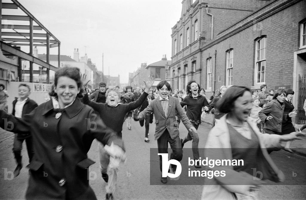Fan hysteria outside ABC TV Studios, Aston Road, Birmingham, where The Beatles were recording a performance for next saturday's `Thank Your Lucky Stars' programme, pictures taken Sunday 20th October 1963.