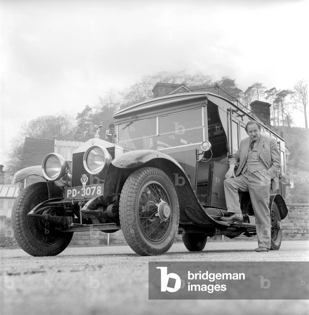Owner of a Veteran Rolls Royce car, 1963(b/w photo)