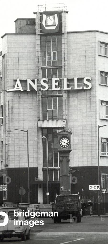Ansells Brewery at Aston Cross, Birmingham. 8th May, 1978 (b/w photo)