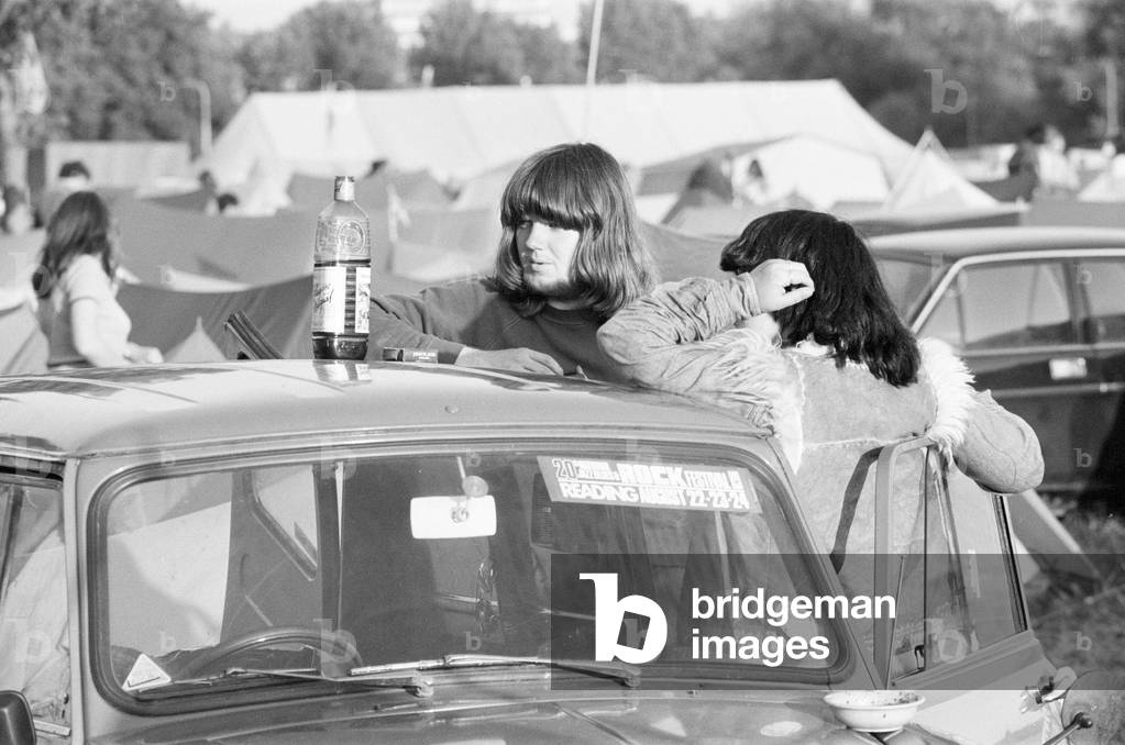 Festival goers at the 20th National Rock Festival, taking place 22nd to 24th August, at Richfield Avenue, Reading, August 1980.
