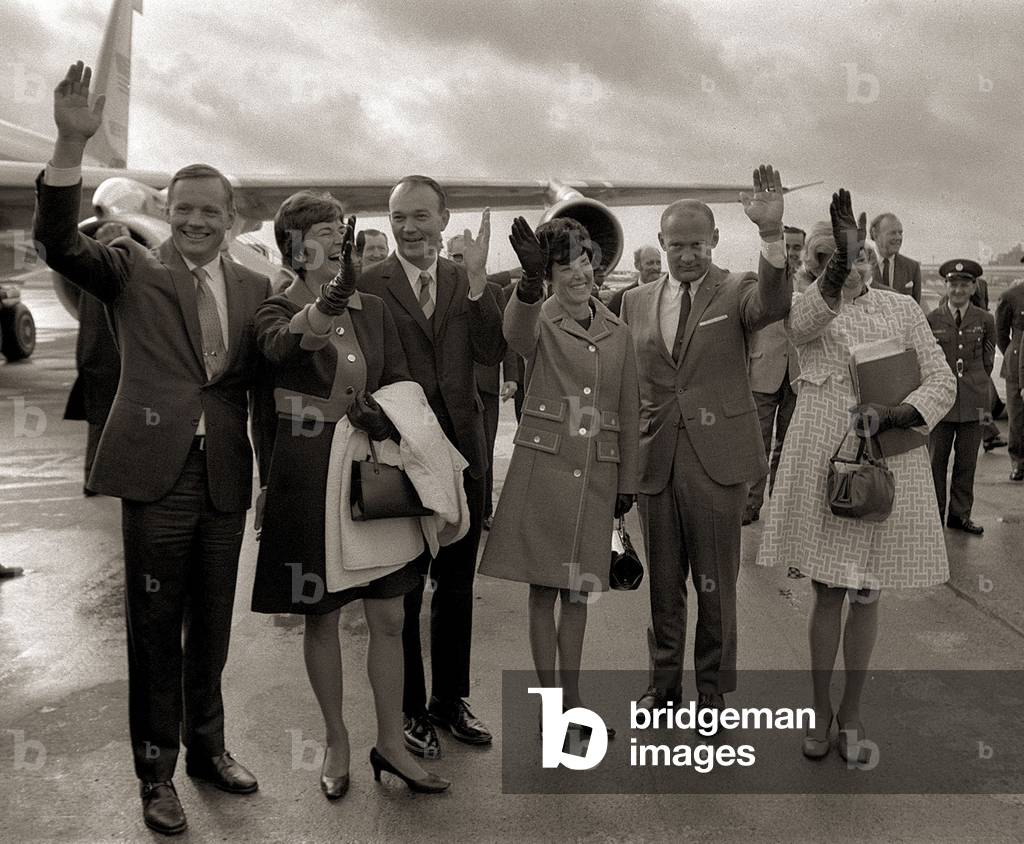 NASA Apollo XI Astronauts visit London, October 1969 (b/w photo)