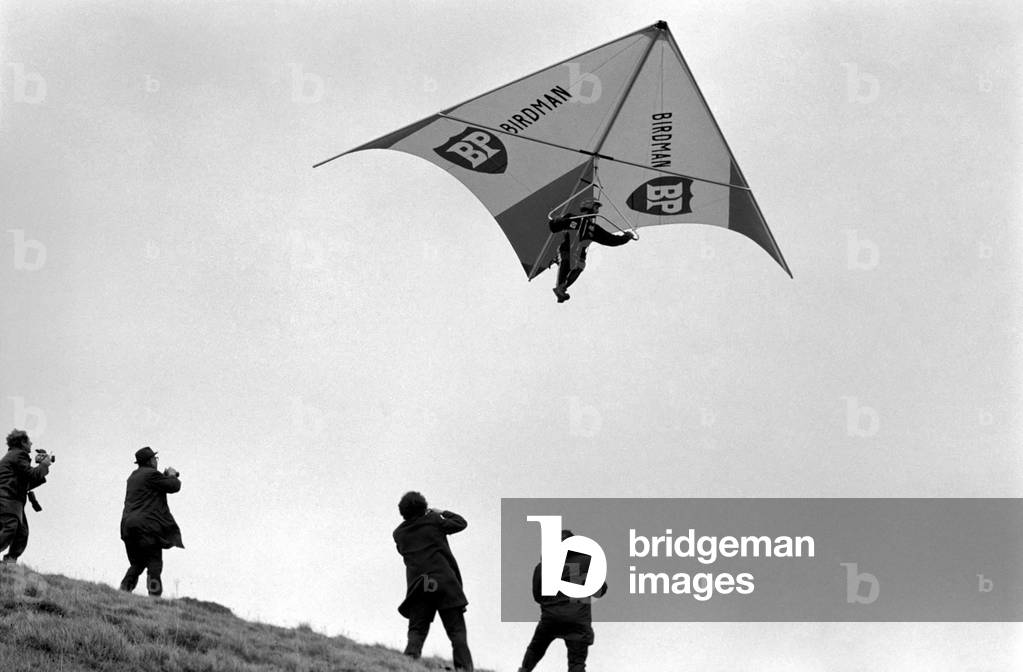 British Kite Team, March 1975 (b/w photo)