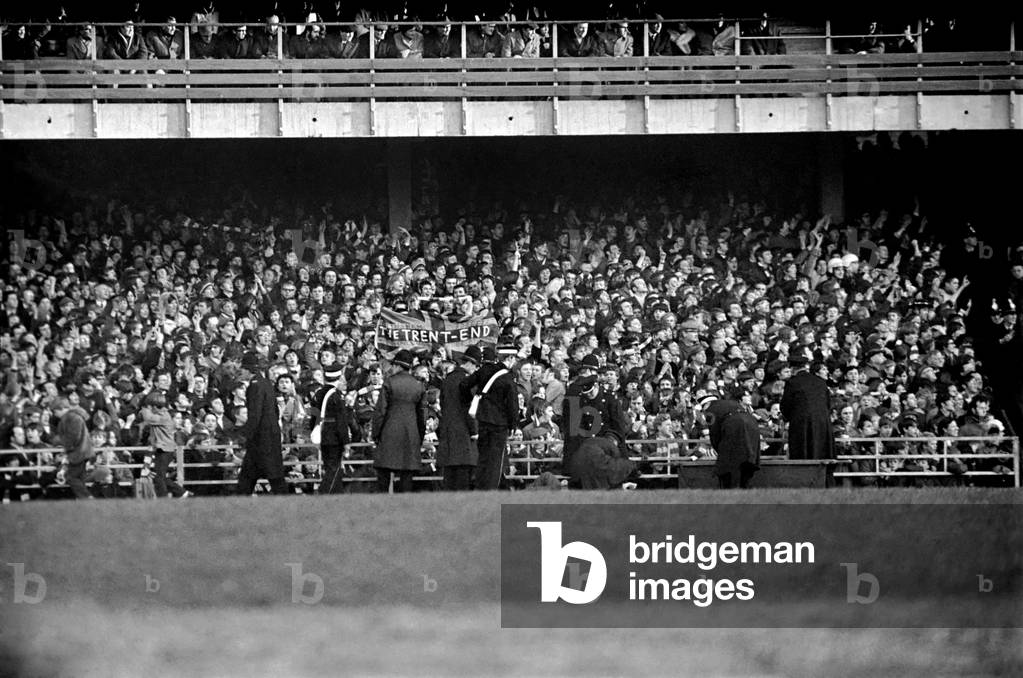 Derby v. Nottingham Forest. Action from the match. December 1969 (photo)