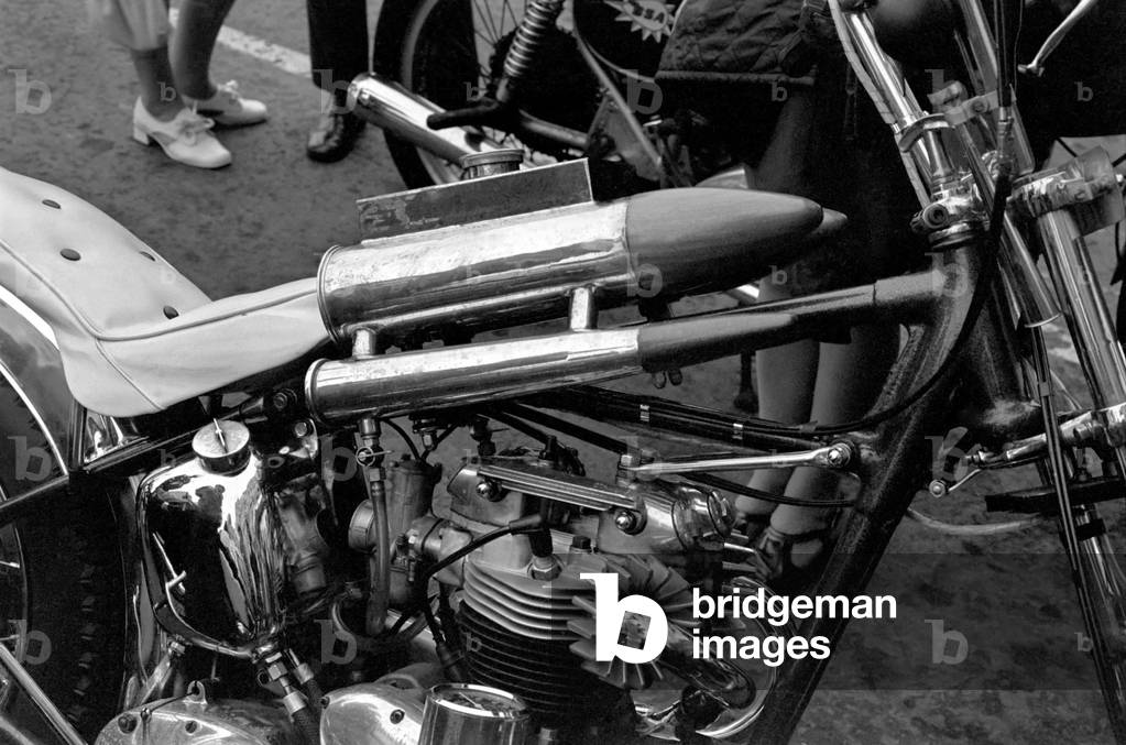 Motorsport: Action: I.O.M. TT Racing: Vintage Bikes and 3 Wheeler Cars on Display. June 1971