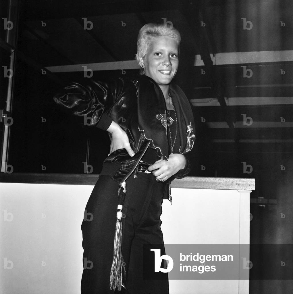 French Actress Annie Bell, 6th March 1975 (b/w photo)