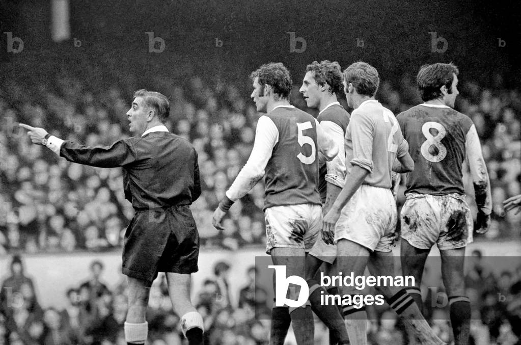Arsenal v. Manchester City. Action from the match. December 1969 (photo)
