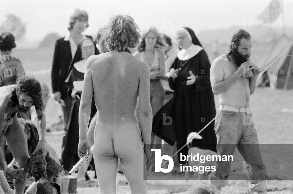 Watchfield Free Festival, 27th August 1975 (b/w photo)