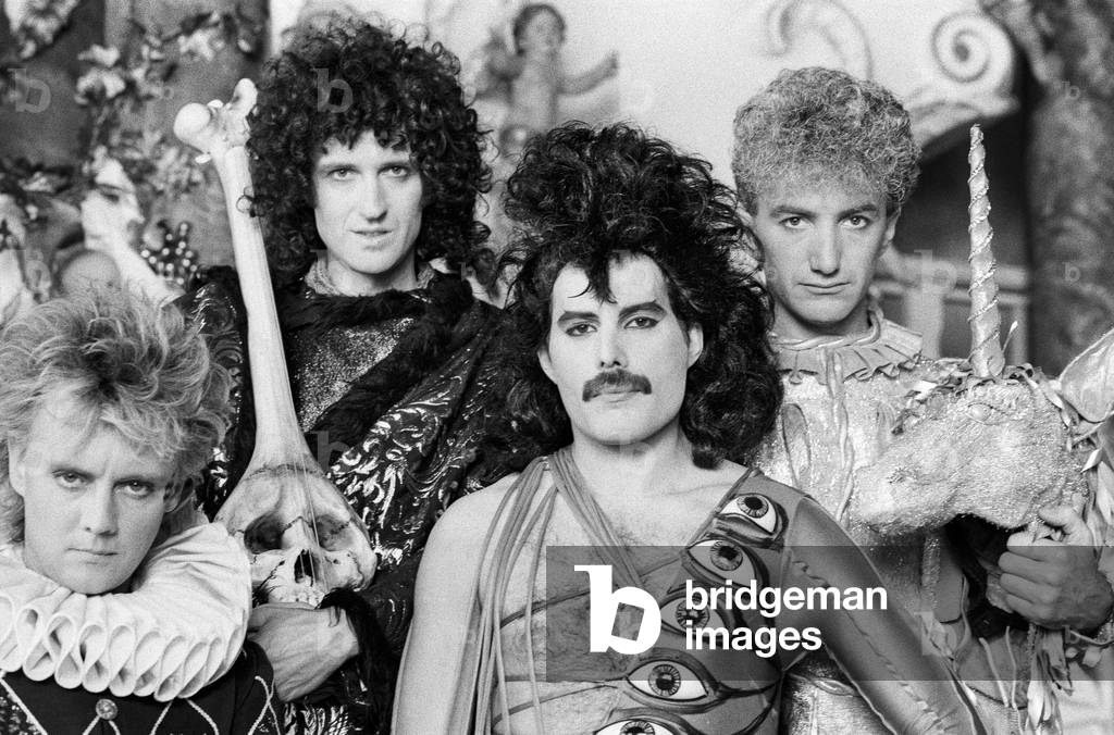 Rock group Queen shooting a video, June 1984