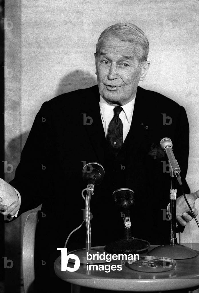 Maurice Chevalier Actor - Feb 1968 at a Press Conference at the Lincoln Room at the Savoy Hotel