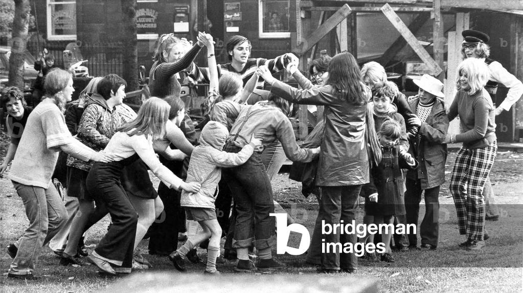 All the fun of the festival. Students from the Northumberland college of Education providing games for children in Eldon Square, Newcastle, 1972