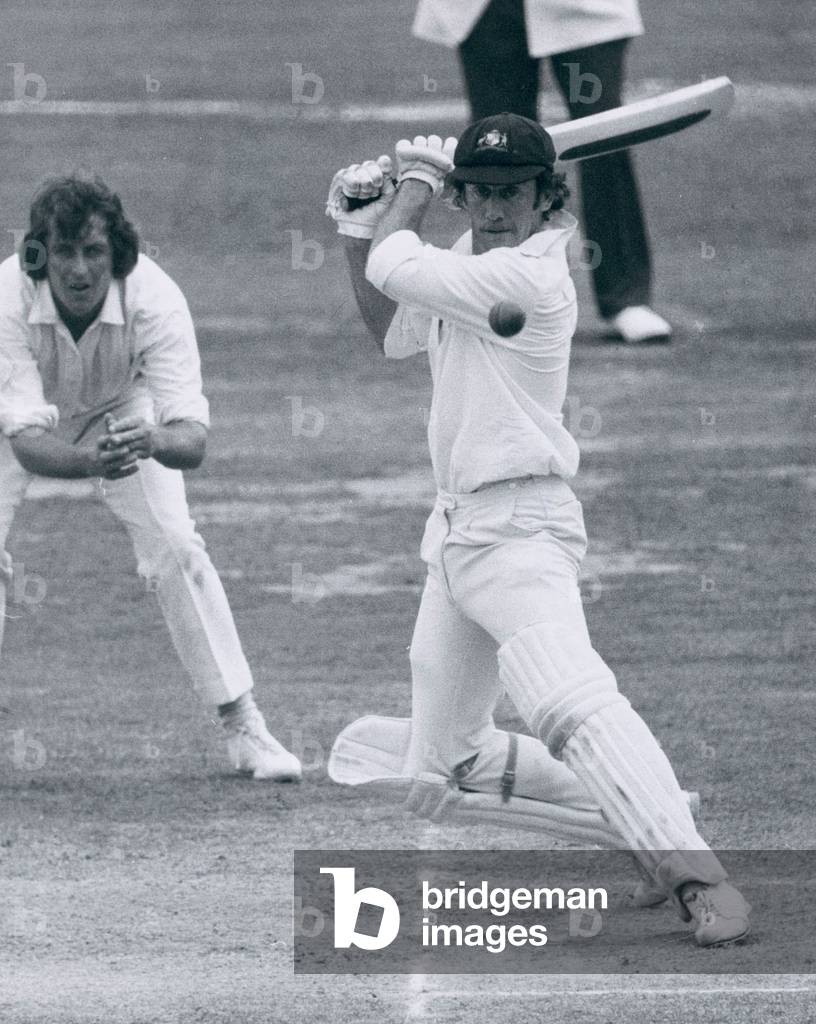Australia's Ian Chappell in action against England 
August 1975