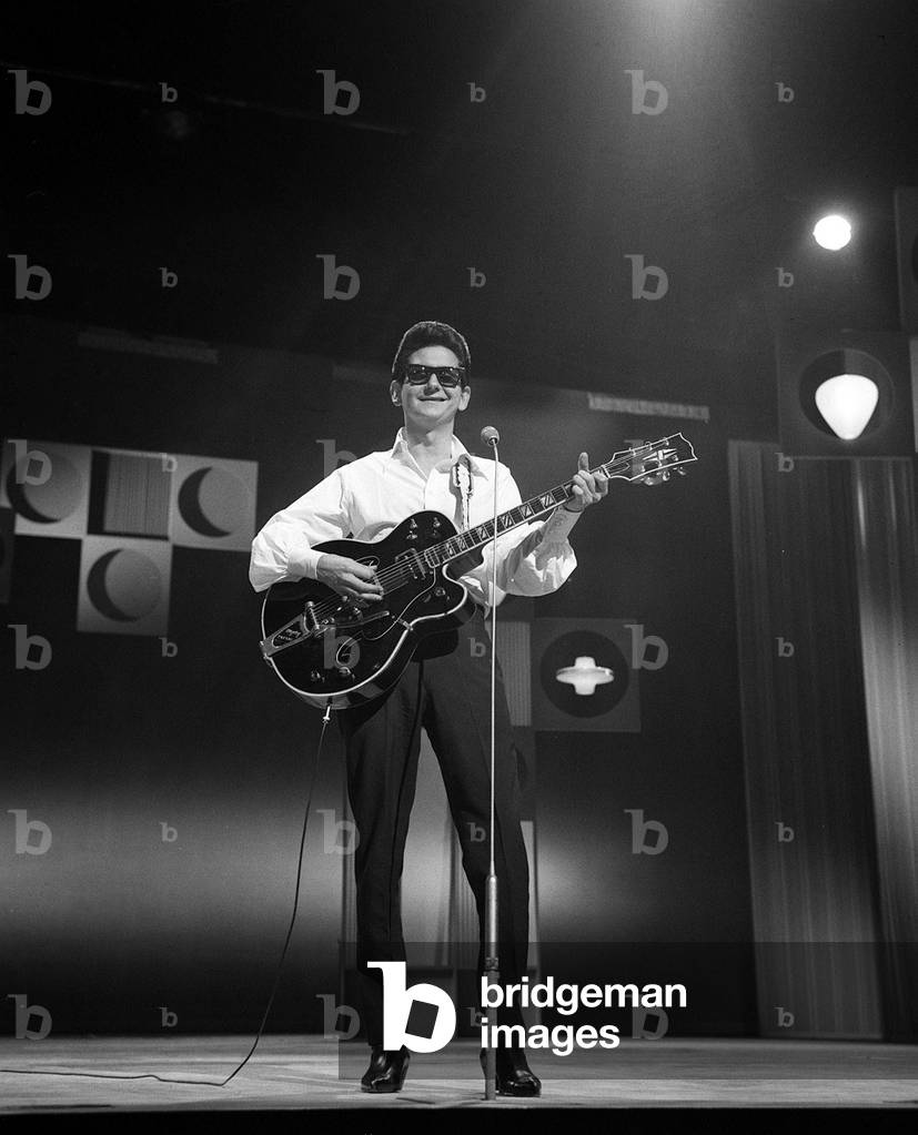 Roy Orbison pop singer, March 1965 (b/w photo)