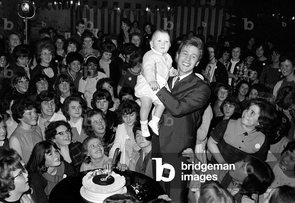 English singer Mark Wynter celebrates his 21st Birthday. 2nd February 1964 (b/w photo)