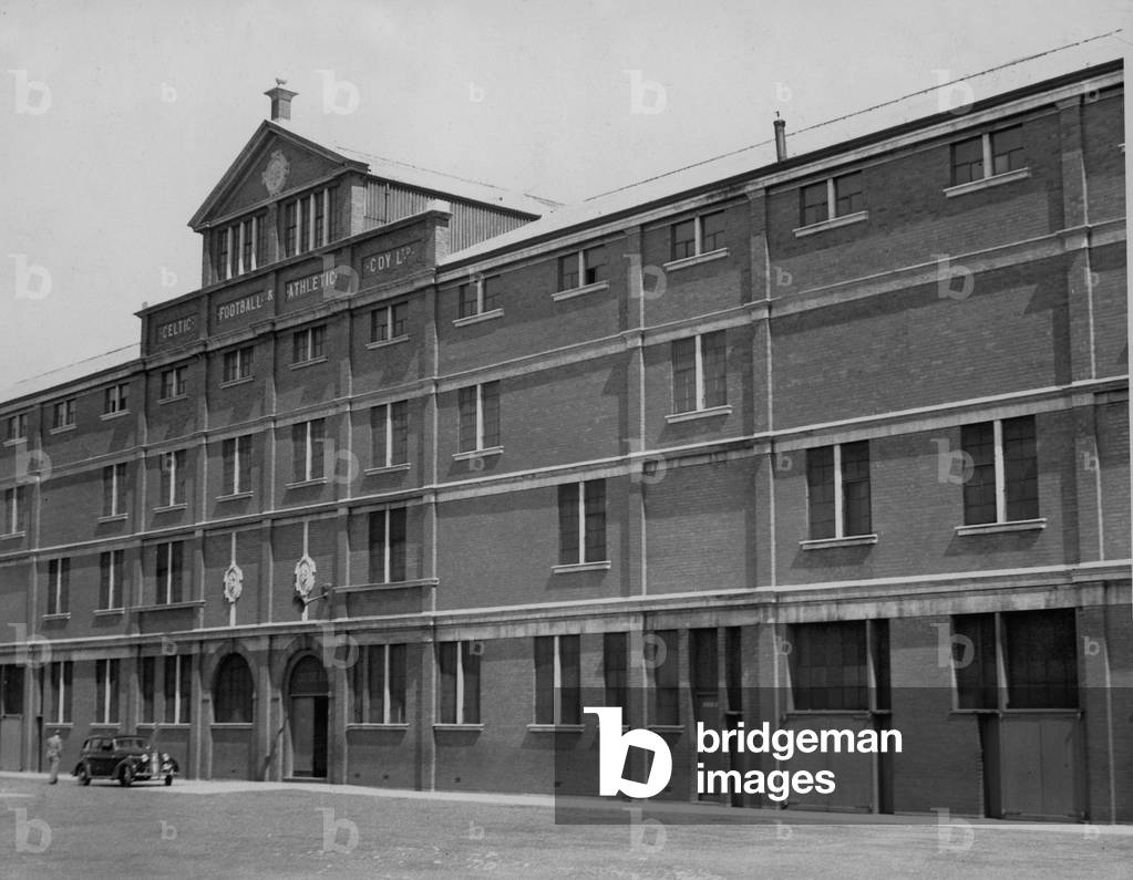 Exterior view of Celtic Park, home of Glasgow Celtic football club in Parkhead. May 1962 (photo)