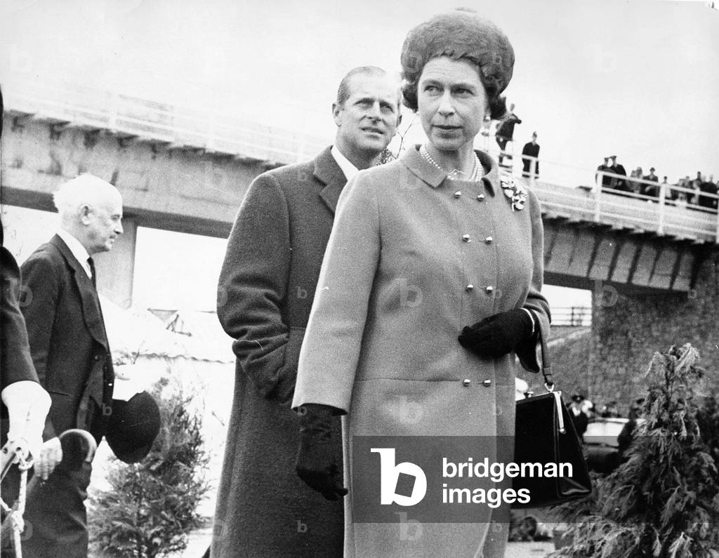 Queen Elizabeth II and Prince Philip officially opens the Tyne Tunnel, North Tyneside, 19/10/1967