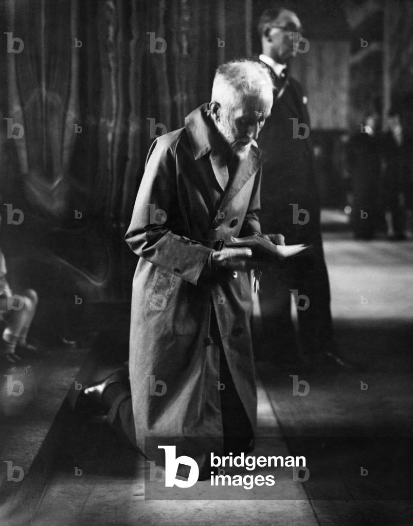 Day of National Prayer. At prayer in Westminster Cathedral today during the war. 
May 1940