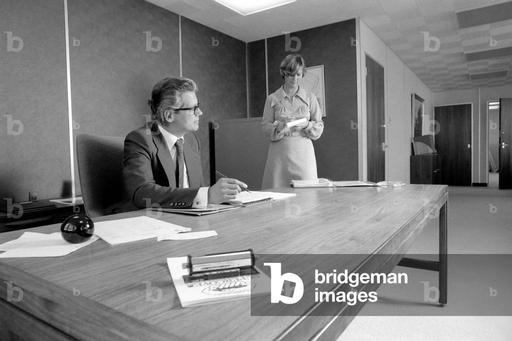 Derek Whittaker Chief Executive British Leyland, May 1976 (b/w photo)