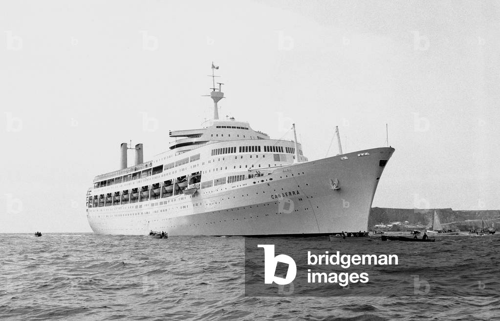 The P&O ocean liner Canberra. 23rd May 1961 (b/w photo)