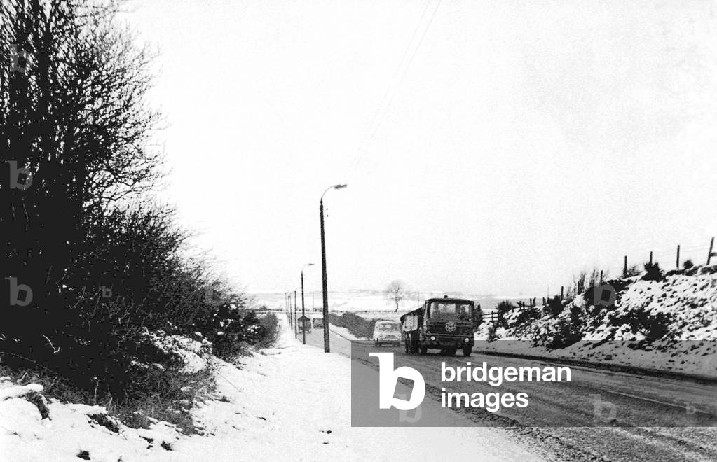 Rural scene in Northumberland, 28 March 1972 (b/w photo)