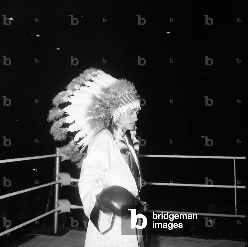 Jimmy Caldwell USA seen here at a Amateur Boxing contest at Wembley against England 2nd November 1961 (b/w photo)