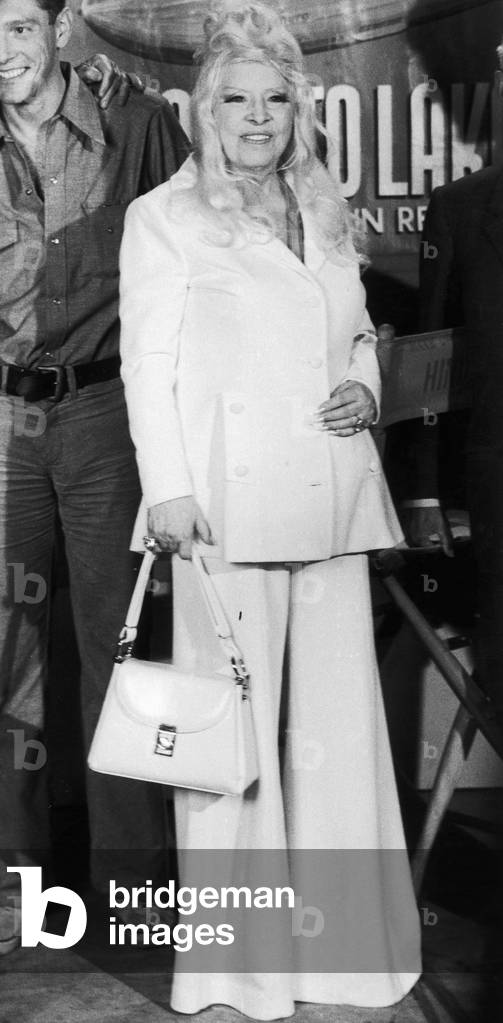 Mae West seen here during a visit to the set of the film 