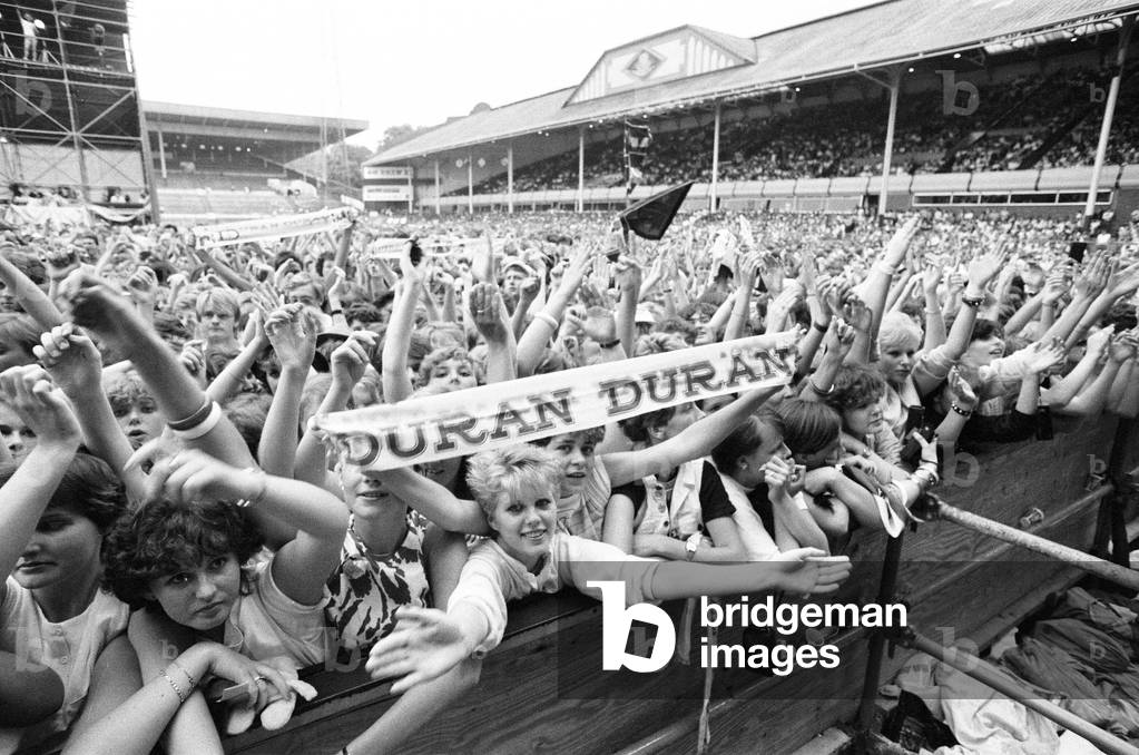Duran Duran in Concert at Villa Park, Birmingham, Saturday 23rd July 1983 (b/w photo)