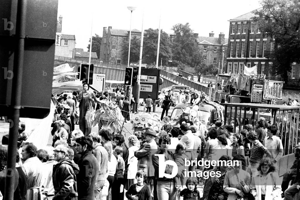 The Lord Mayor of Newcastle's parade in the city centre, 23rd June 1979 (b/w photo)