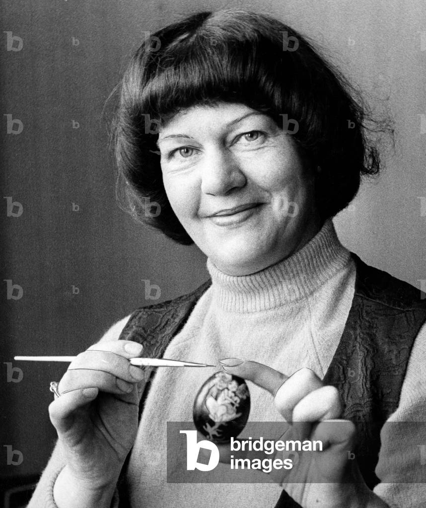 Egg shell finish from the delicate brushwork of Nursery Nurse Dorothy Beaumont from Tynemouth, 3rd April 1976.