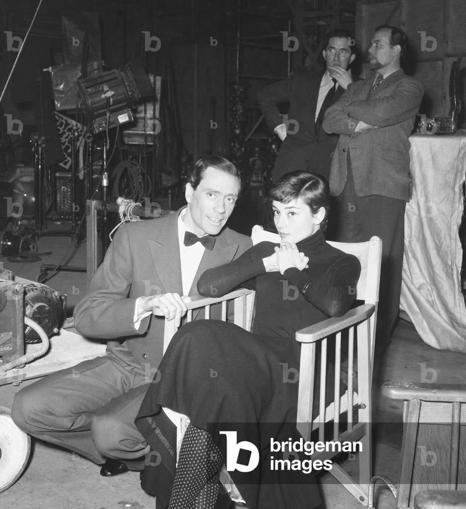 Actress Audrey Hepburn with her American film actor husband Mel Ferrer at Pinewood Studios.
15th February 1955.
